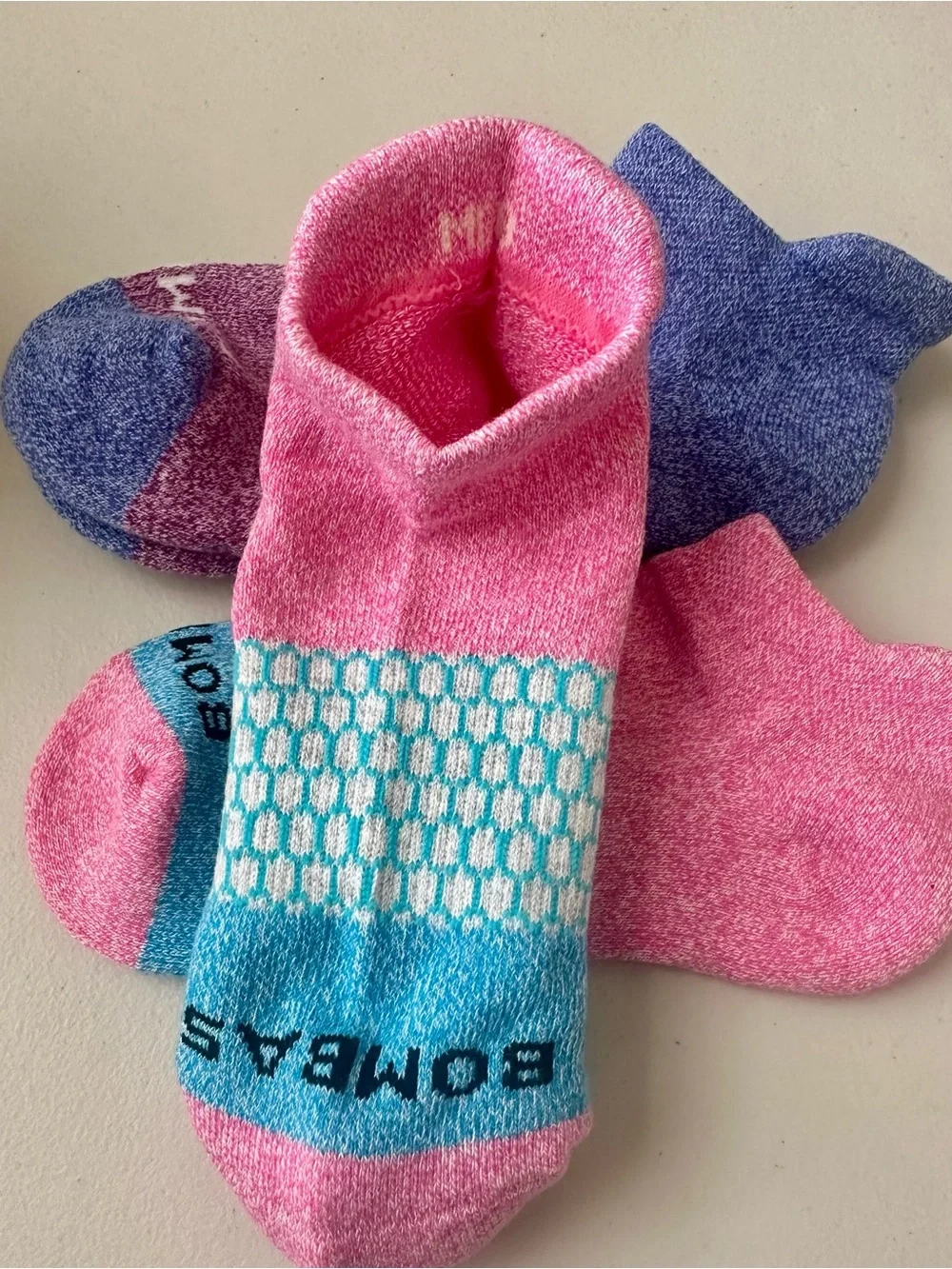 Bombas Women's Tri-Block Ankle Socks, Medium, 2pair NWOT
